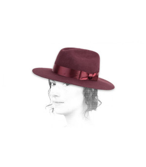 Bordeaux dames vilthoed Tara fedora bruin